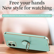 Load image into Gallery viewer, XINLI Straight Edge 6D Electroplate TPU Phone Case with Ring Holder, For Samsung Galaxy A05, For Samsung Galaxy A05s, For Samsung Galaxy M34 5G, For Samsung Galaxy A25 5G, For Samsung Galaxy S23 FE 5G, For Samsung Galaxy M54 5G