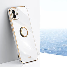 Load image into Gallery viewer, XINLI Straight Edge 6D Electroplate TPU Phone Case with Ring Holder, For Samsung Galaxy A05, For Samsung Galaxy A05s, For Samsung Galaxy M34 5G, For Samsung Galaxy A25 5G, For Samsung Galaxy S23 FE 5G, For Samsung Galaxy M54 5G