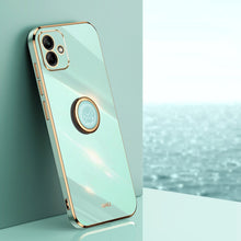 Load image into Gallery viewer, XINLI Straight Edge 6D Electroplate TPU Phone Case with Ring Holder, For Samsung Galaxy A05, For Samsung Galaxy A05s, For Samsung Galaxy M34 5G, For Samsung Galaxy A25 5G, For Samsung Galaxy S23 FE 5G, For Samsung Galaxy M54 5G