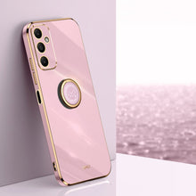 Load image into Gallery viewer, XINLI Straight Edge 6D Electroplate TPU Phone Case with Ring Holder, For Samsung Galaxy A05, For Samsung Galaxy A05s, For Samsung Galaxy M34 5G, For Samsung Galaxy A25 5G, For Samsung Galaxy S23 FE 5G, For Samsung Galaxy M54 5G