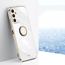Load image into Gallery viewer, XINLI Straight Edge 6D Electroplate TPU Phone Case with Ring Holder, For Samsung Galaxy A05, For Samsung Galaxy A05s, For Samsung Galaxy M34 5G, For Samsung Galaxy A25 5G, For Samsung Galaxy S23 FE 5G, For Samsung Galaxy M54 5G