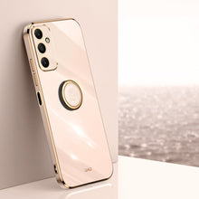 Load image into Gallery viewer, XINLI Straight Edge 6D Electroplate TPU Phone Case with Ring Holder, For Samsung Galaxy A05, For Samsung Galaxy A05s, For Samsung Galaxy M34 5G, For Samsung Galaxy A25 5G, For Samsung Galaxy S23 FE 5G, For Samsung Galaxy M54 5G