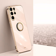 Load image into Gallery viewer, XINLI Straight Edge 6D Electroplate TPU Phone Case with Ring Holder