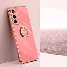 Load image into Gallery viewer, XINLI Straight Edge 6D Electroplate TPU Phone Case with Ring Holder