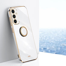 Load image into Gallery viewer, XINLI Straight Edge 6D Electroplate TPU Phone Case with Ring Holder
