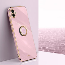 Load image into Gallery viewer, XINLI Straight Edge 6D Electroplate TPU Phone Case with Ring Holder
