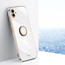 Load image into Gallery viewer, XINLI Straight Edge 6D Electroplate TPU Phone Case with Ring Holder