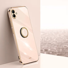 Load image into Gallery viewer, XINLI Straight Edge 6D Electroplate TPU Phone Case with Ring Holder
