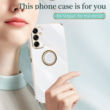 Load image into Gallery viewer, XINLI Straight Edge 6D Electroplate TPU Phone Case with Ring Holder