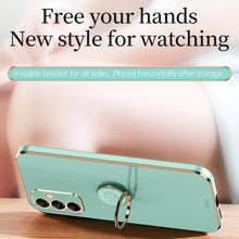 Load image into Gallery viewer, XINLI Straight Edge 6D Electroplate TPU Phone Case with Ring Holder