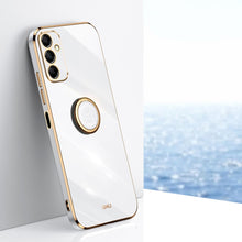Load image into Gallery viewer, XINLI Straight Edge 6D Electroplate TPU Phone Case with Ring Holder