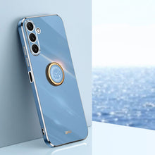 Load image into Gallery viewer, XINLI Straight Edge 6D Electroplate TPU Phone Case with Ring Holder, For Samsung Galaxy A05, For Samsung Galaxy A05s, For Samsung Galaxy M34 5G, For Samsung Galaxy A25 5G, For Samsung Galaxy S23 FE 5G, For Samsung Galaxy M54 5G