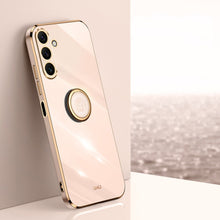 Load image into Gallery viewer, XINLI Straight Edge 6D Electroplate TPU Phone Case with Ring Holder, For Samsung Galaxy A05, For Samsung Galaxy A05s, For Samsung Galaxy M34 5G, For Samsung Galaxy A25 5G, For Samsung Galaxy S23 FE 5G, For Samsung Galaxy M54 5G