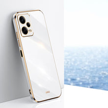 Load image into Gallery viewer, XINLI Straight Edge 6D Electroplate TPU Phone Case, For Xiaomi Redmi Note 12 Pro 4G, For Xiaomi Redmi Note 12 Turbo, For Xiaomi Civi 3 5G, For Xiaomi Poco C55 4G, For Xiaomi Redmi Note 12 5G Global
