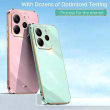 Load image into Gallery viewer, XINLI Straight Edge 6D Electroplate TPU Phone Case, For Redmi Note 14 4G 163.25mm, For Redmi Note 14 5G Global, For Redmi 14 4G, For Xiaomi Redmi Note 13 Pro 4G, For Xiaomi Redmi Note 13 4G, For Xiaomi Redmi 13C 5G