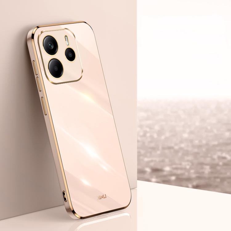 XINLI Straight Edge 6D Electroplate TPU Phone Case, For Redmi Note 14 Pro 4G Global, For Redmi Note 14 4G 163.25mm, For Redmi Note 14 5G Global, For Redmi 14 4G, For Xiaomi Redmi Note 13 Pro 4G, For Xiaomi Redmi Note 13 4G