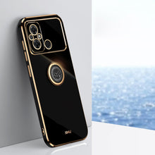 Load image into Gallery viewer, XINLI Straight Edge 6D Electroplate TPU Phone Case with Ring Holder, For Xiaomi Civi 3 5G, For Xiaomi Poco C55 4G, For Xiaomi Redmi Note 12 5G Global