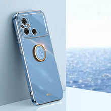 Load image into Gallery viewer, XINLI Straight Edge 6D Electroplate TPU Phone Case with Ring Holder, For Xiaomi Civi 3 5G, For Xiaomi Poco C55 4G, For Xiaomi Redmi Note 12 5G Global