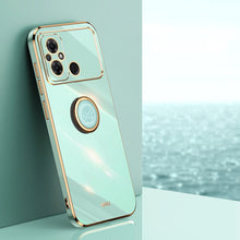 Load image into Gallery viewer, XINLI Straight Edge 6D Electroplate TPU Phone Case with Ring Holder, For Xiaomi Civi 3 5G, For Xiaomi Poco C55 4G, For Xiaomi Redmi Note 12 5G Global