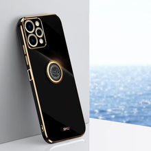 Load image into Gallery viewer, XINLI Straight Edge 6D Electroplate TPU Phone Case with Ring Holder, For Xiaomi Redmi Note 12R, For Xiaomi Redmi K70, For Xiaomi Redmi 12 4G, For Xiaomi Redmi Note 12S 4G, For Xiaomi Redmi Note 12 Pro 4G, For Xiaomi Redmi Note 12 Turbo