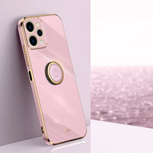 Load image into Gallery viewer, XINLI Straight Edge 6D Electroplate TPU Phone Case with Ring Holder, For Xiaomi Redmi Note 12R, For Xiaomi Redmi K70, For Xiaomi Redmi 12 4G, For Xiaomi Redmi Note 12S 4G, For Xiaomi Redmi Note 12 Pro 4G, For Xiaomi Redmi Note 12 Turbo