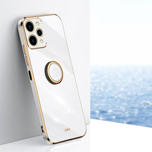 Load image into Gallery viewer, XINLI Straight Edge 6D Electroplate TPU Phone Case with Ring Holder, For Xiaomi Redmi Note 12R, For Xiaomi Redmi K70, For Xiaomi Redmi 12 4G, For Xiaomi Redmi Note 12S 4G, For Xiaomi Redmi Note 12 Pro 4G, For Xiaomi Redmi Note 12 Turbo