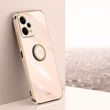 Load image into Gallery viewer, XINLI Straight Edge 6D Electroplate TPU Phone Case with Ring Holder, For Xiaomi Civi 3 5G, For Xiaomi Poco C55 4G, For Xiaomi Redmi Note 12 5G Global