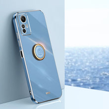 Load image into Gallery viewer, XINLI Straight Edge 6D Electroplate TPU Phone Case with Ring Holder, For Xiaomi Redmi Note 12R, For Xiaomi Redmi K70, For Xiaomi Redmi 12 4G, For Xiaomi Redmi Note 12S 4G, For Xiaomi Redmi Note 12 Pro 4G, For Xiaomi Redmi Note 12 Turbo