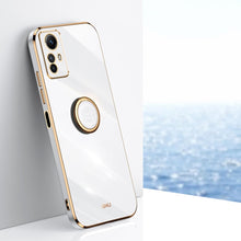 Load image into Gallery viewer, XINLI Straight Edge 6D Electroplate TPU Phone Case with Ring Holder, For Xiaomi Redmi Note 12R, For Xiaomi Redmi K70, For Xiaomi Redmi 12 4G, For Xiaomi Redmi Note 12S 4G, For Xiaomi Redmi Note 12 Pro 4G, For Xiaomi Redmi Note 12 Turbo