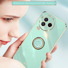 Load image into Gallery viewer, XINLI Straight Edge 6D Electroplate TPU Phone Case with Ring Holder, For Xiaomi Civi 3 5G, For Xiaomi Poco C55 4G, For Xiaomi Redmi Note 12 5G Global