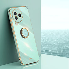Load image into Gallery viewer, XINLI Straight Edge 6D Electroplate TPU Phone Case with Ring Holder, For Xiaomi Civi 3 5G, For Xiaomi Poco C55 4G, For Xiaomi Redmi Note 12 5G Global