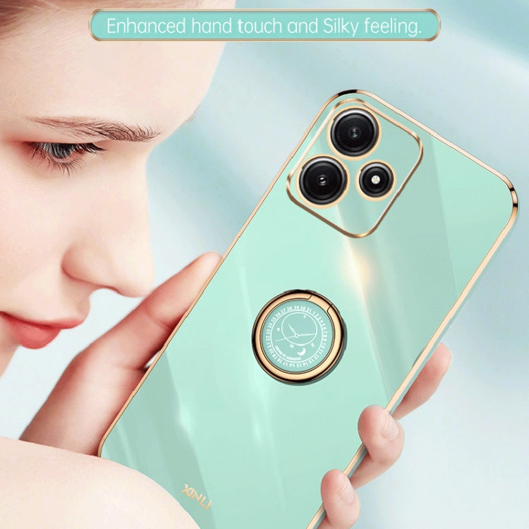 XINLI Straight Edge 6D Electroplate TPU Phone Case with Ring Holder, For Xiaomi Redmi Note 12R, For Xiaomi Redmi K70, For Xiaomi Redmi 12 4G, For Xiaomi Redmi Note 12S 4G, For Xiaomi Redmi Note 12 Pro 4G, For Xiaomi Redmi Note 12 Turbo