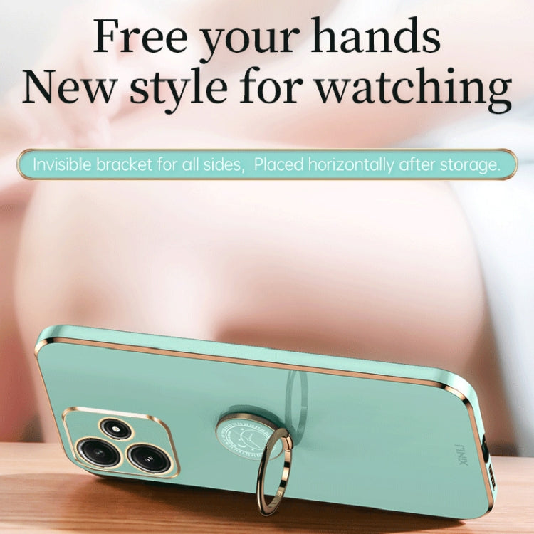 XINLI Straight Edge 6D Electroplate TPU Phone Case with Ring Holder, For Xiaomi Redmi Note 12R, For Xiaomi Redmi K70, For Xiaomi Redmi 12 4G, For Xiaomi Redmi Note 12S 4G, For Xiaomi Redmi Note 12 Pro 4G, For Xiaomi Redmi Note 12 Turbo