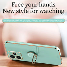 Load image into Gallery viewer, XINLI Straight Edge 6D Electroplate TPU Phone Case with Ring Holder, For Xiaomi Redmi Note 12R, For Xiaomi Redmi K70, For Xiaomi Redmi 12 4G, For Xiaomi Redmi Note 12S 4G, For Xiaomi Redmi Note 12 Pro 4G, For Xiaomi Redmi Note 12 Turbo