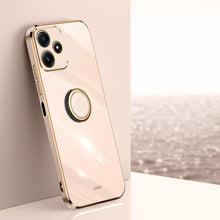 Load image into Gallery viewer, XINLI Straight Edge 6D Electroplate TPU Phone Case with Ring Holder, For Xiaomi Redmi Note 12R, For Xiaomi Redmi K70, For Xiaomi Redmi 12 4G, For Xiaomi Redmi Note 12S 4G, For Xiaomi Redmi Note 12 Pro 4G, For Xiaomi Redmi Note 12 Turbo