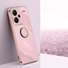 Load image into Gallery viewer, XINLI Straight Edge 6D Electroplate TPU Phone Case with Ring Holder, For Xiaomi 14, For Xiaomi Redmi Note 13 5G, For Xiaomi Redmi 13C 4G, For Xiaomi Redmi Note 13 Pro+, For Xiaomi Redmi Note 13 Pro, For Xiaomi Redmi K60 Ultra / Mi 13T