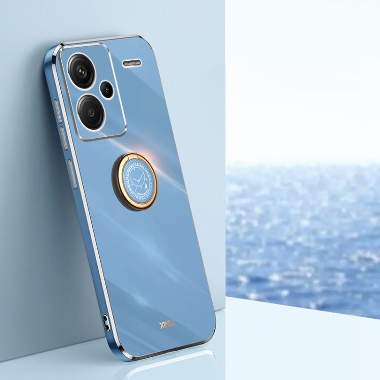 XINLI Straight Edge 6D Electroplate TPU Phone Case with Ring Holder, For Xiaomi 14, For Xiaomi Redmi Note 13 5G, For Xiaomi Redmi 13C 4G, For Xiaomi Redmi Note 13 Pro+, For Xiaomi Redmi Note 13 Pro, For Xiaomi Redmi K60 Ultra / Mi 13T
