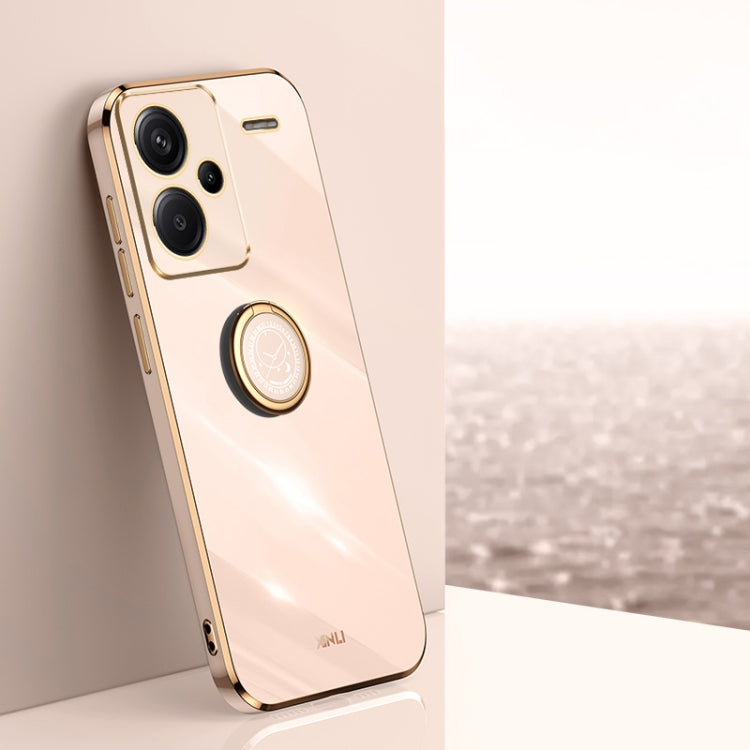 XINLI Straight Edge 6D Electroplate TPU Phone Case with Ring Holder, For Xiaomi 14, For Xiaomi Redmi Note 13 5G, For Xiaomi Redmi 13C 4G, For Xiaomi Redmi Note 13 Pro+, For Xiaomi Redmi Note 13 Pro, For Xiaomi Redmi K60 Ultra / Mi 13T