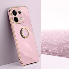 Load image into Gallery viewer, XINLI Straight Edge 6D Electroplate TPU Phone Case with Ring Holder, For Xiaomi 14, For Xiaomi Redmi Note 13 5G, For Xiaomi Redmi 13C 4G, For Xiaomi Redmi Note 13 Pro+, For Xiaomi Redmi Note 13 Pro, For Xiaomi Redmi K60 Ultra / Mi 13T