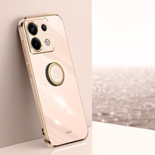 Load image into Gallery viewer, XINLI Straight Edge 6D Electroplate TPU Phone Case with Ring Holder, For Xiaomi 14, For Xiaomi Redmi Note 13 5G, For Xiaomi Redmi 13C 4G, For Xiaomi Redmi Note 13 Pro+, For Xiaomi Redmi Note 13 Pro, For Xiaomi Redmi K60 Ultra / Mi 13T