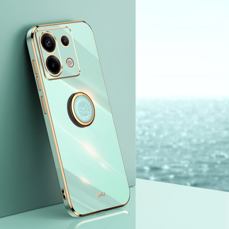 XINLI Straight Edge 6D Electroplate TPU Phone Case with Ring Holder, For Xiaomi 14, For Xiaomi Redmi Note 13 5G, For Xiaomi Redmi 13C 4G, For Xiaomi Redmi Note 13 Pro+, For Xiaomi Redmi Note 13 Pro, For Xiaomi Redmi K60 Ultra / Mi 13T