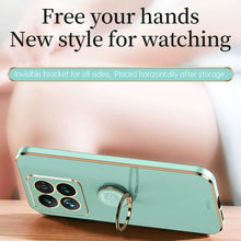 Load image into Gallery viewer, XINLI Straight Edge 6D Electroplate TPU Phone Case with Ring Holder, For Xiaomi 14, For Xiaomi Redmi Note 13 5G, For Xiaomi Redmi 13C 4G, For Xiaomi Redmi Note 13 Pro+, For Xiaomi Redmi Note 13 Pro, For Xiaomi Redmi K60 Ultra / Mi 13T