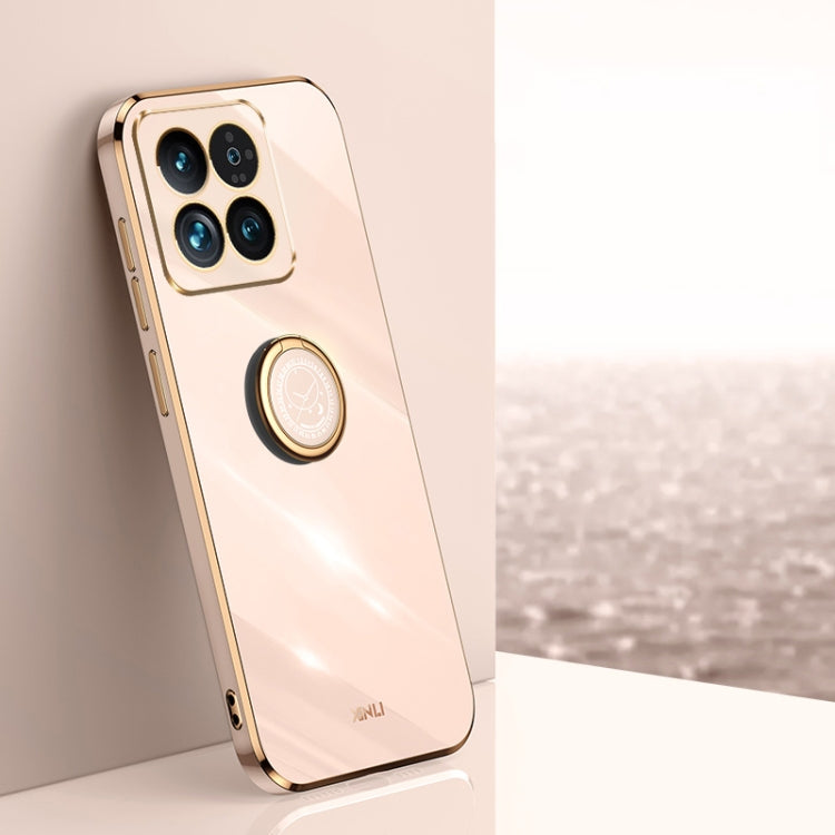XINLI Straight Edge 6D Electroplate TPU Phone Case with Ring Holder, For Xiaomi 14, For Xiaomi Redmi Note 13 5G, For Xiaomi Redmi 13C 4G, For Xiaomi Redmi Note 13 Pro+, For Xiaomi Redmi Note 13 Pro, For Xiaomi Redmi K60 Ultra / Mi 13T