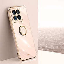 Load image into Gallery viewer, XINLI Straight Edge 6D Electroplate TPU Phone Case with Ring Holder, For Xiaomi 14, For Xiaomi Redmi Note 13 5G, For Xiaomi Redmi 13C 4G, For Xiaomi Redmi Note 13 Pro+, For Xiaomi Redmi Note 13 Pro, For Xiaomi Redmi K60 Ultra / Mi 13T