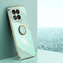 Load image into Gallery viewer, XINLI Straight Edge 6D Electroplate TPU Phone Case with Ring Holder, For Xiaomi 14, For Xiaomi Redmi Note 13 5G, For Xiaomi Redmi 13C 4G, For Xiaomi Redmi Note 13 Pro+, For Xiaomi Redmi Note 13 Pro, For Xiaomi Redmi K60 Ultra / Mi 13T