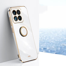 Load image into Gallery viewer, XINLI Straight Edge 6D Electroplate TPU Phone Case with Ring Holder, For Redmi 14C 4G, For Xiaomi Redmi Note 13 Pro 4G, For Xiaomi Redmi Note 13 4G, For Xiaomi Redmi 13C 5G, For Xiaomi Redmi K70E, For Xiaomi 14 Pro