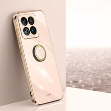 Load image into Gallery viewer, XINLI Straight Edge 6D Electroplate TPU Phone Case with Ring Holder, For Redmi 14C 4G, For Xiaomi Redmi Note 13 Pro 4G, For Xiaomi Redmi Note 13 4G, For Xiaomi Redmi 13C 5G, For Xiaomi Redmi K70E, For Xiaomi 14 Pro