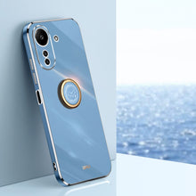 Load image into Gallery viewer, XINLI Straight Edge 6D Electroplate TPU Phone Case with Ring Holder, For Xiaomi 14, For Xiaomi Redmi Note 13 5G, For Xiaomi Redmi 13C 4G, For Xiaomi Redmi Note 13 Pro+, For Xiaomi Redmi Note 13 Pro, For Xiaomi Redmi K60 Ultra / Mi 13T