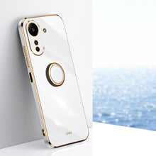 Load image into Gallery viewer, XINLI Straight Edge 6D Electroplate TPU Phone Case with Ring Holder, For Xiaomi 14, For Xiaomi Redmi Note 13 5G, For Xiaomi Redmi 13C 4G, For Xiaomi Redmi Note 13 Pro+, For Xiaomi Redmi Note 13 Pro, For Xiaomi Redmi K60 Ultra / Mi 13T