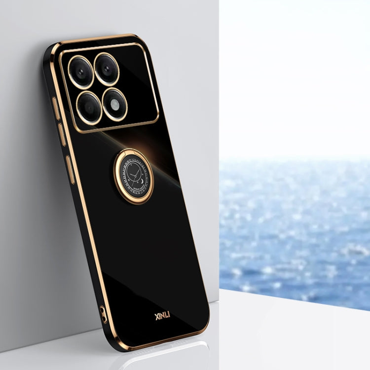 XINLI Straight Edge 6D Electroplate TPU Phone Case with Ring Holder, For Redmi 14C 4G, For Xiaomi Redmi Note 13 Pro 4G, For Xiaomi Redmi Note 13 4G, For Xiaomi Redmi 13C 5G, For Xiaomi Redmi K70E, For Xiaomi 14 Pro